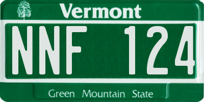 VT license plate NNF124