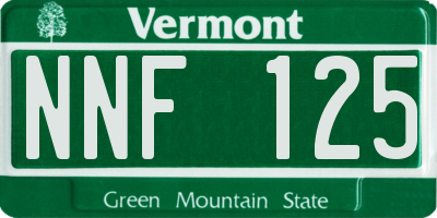 VT license plate NNF125