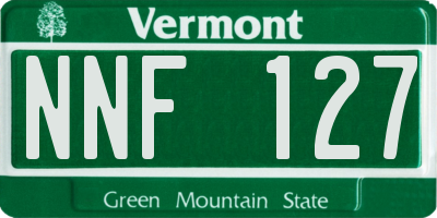 VT license plate NNF127