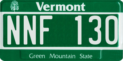 VT license plate NNF130