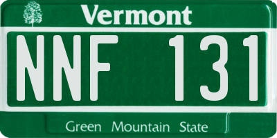 VT license plate NNF131