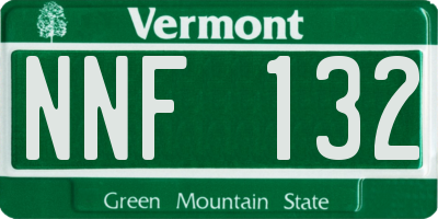 VT license plate NNF132