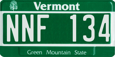VT license plate NNF134