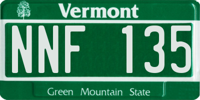 VT license plate NNF135