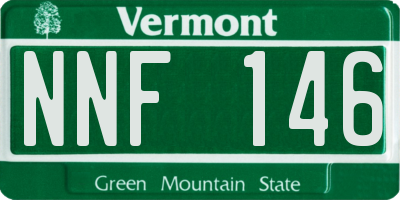 VT license plate NNF146