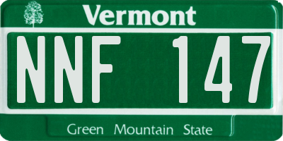 VT license plate NNF147