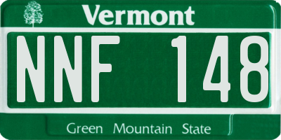 VT license plate NNF148