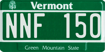 VT license plate NNF150