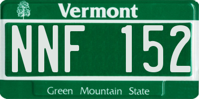 VT license plate NNF152