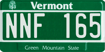 VT license plate NNF165