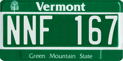 VT license plate NNF167