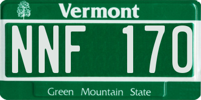 VT license plate NNF170