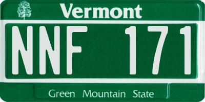 VT license plate NNF171