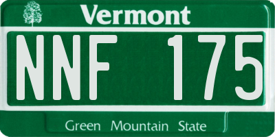 VT license plate NNF175