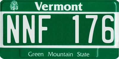 VT license plate NNF176