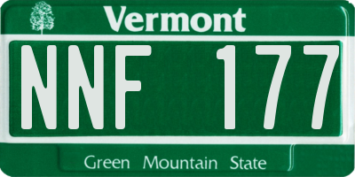 VT license plate NNF177