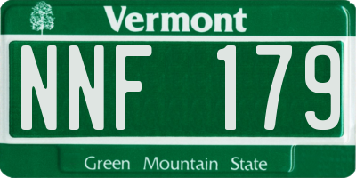 VT license plate NNF179