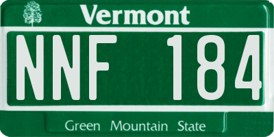 VT license plate NNF184