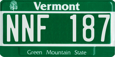 VT license plate NNF187