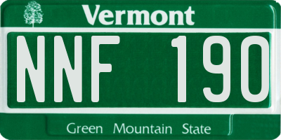 VT license plate NNF190
