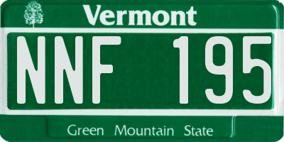 VT license plate NNF195