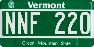 VT license plate NNF220