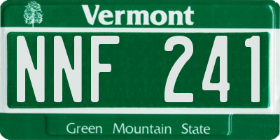 VT license plate NNF241