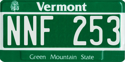 VT license plate NNF253
