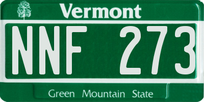 VT license plate NNF273