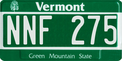 VT license plate NNF275