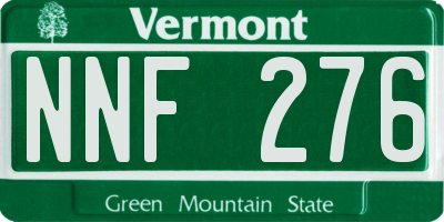 VT license plate NNF276