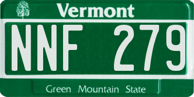VT license plate NNF279