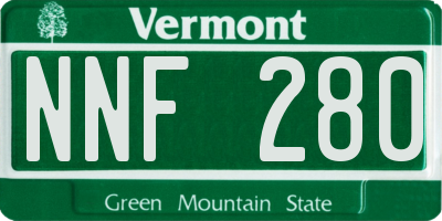 VT license plate NNF280