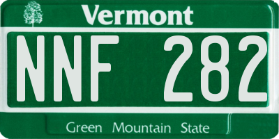 VT license plate NNF282