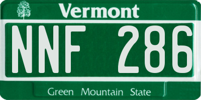 VT license plate NNF286