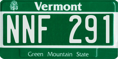 VT license plate NNF291