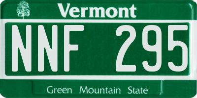 VT license plate NNF295