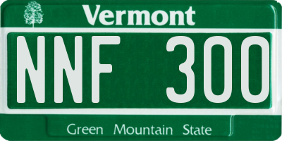 VT license plate NNF300