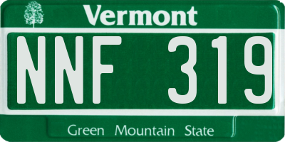 VT license plate NNF319