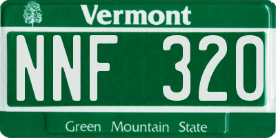 VT license plate NNF320