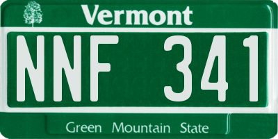 VT license plate NNF341