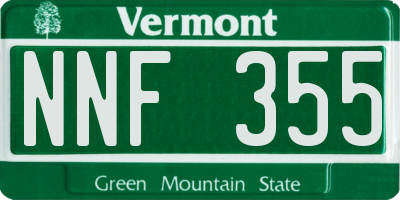 VT license plate NNF355