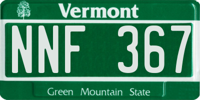 VT license plate NNF367