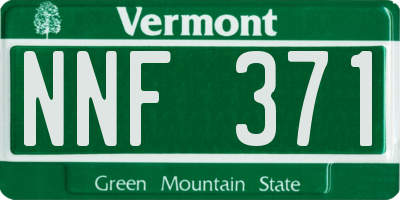VT license plate NNF371