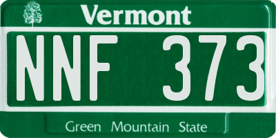 VT license plate NNF373