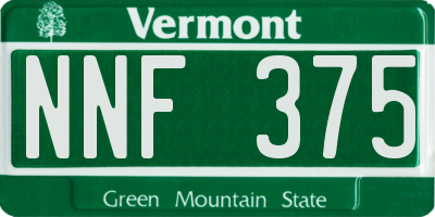 VT license plate NNF375
