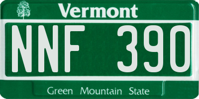 VT license plate NNF390