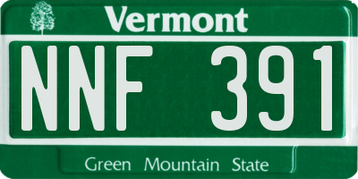 VT license plate NNF391