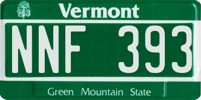 VT license plate NNF393