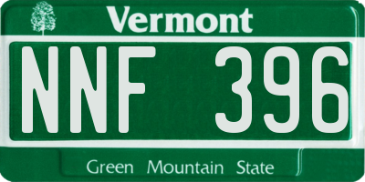 VT license plate NNF396